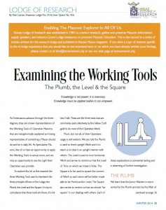 Cover for Examining the Working Tools